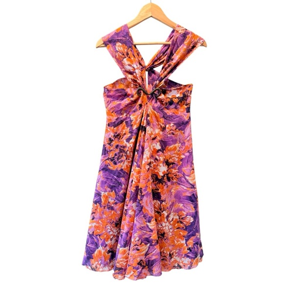 ROBERTO CAVALLI Just Cavalli Silk Floral Print Dress Size 44 (L) - Picture 4 of 14
